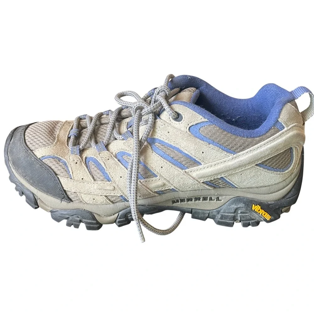 Merrell Womens Moab 2 Vent Aluminum Marlin‎ Hiking Shoes Size 10 Trail Sneakers